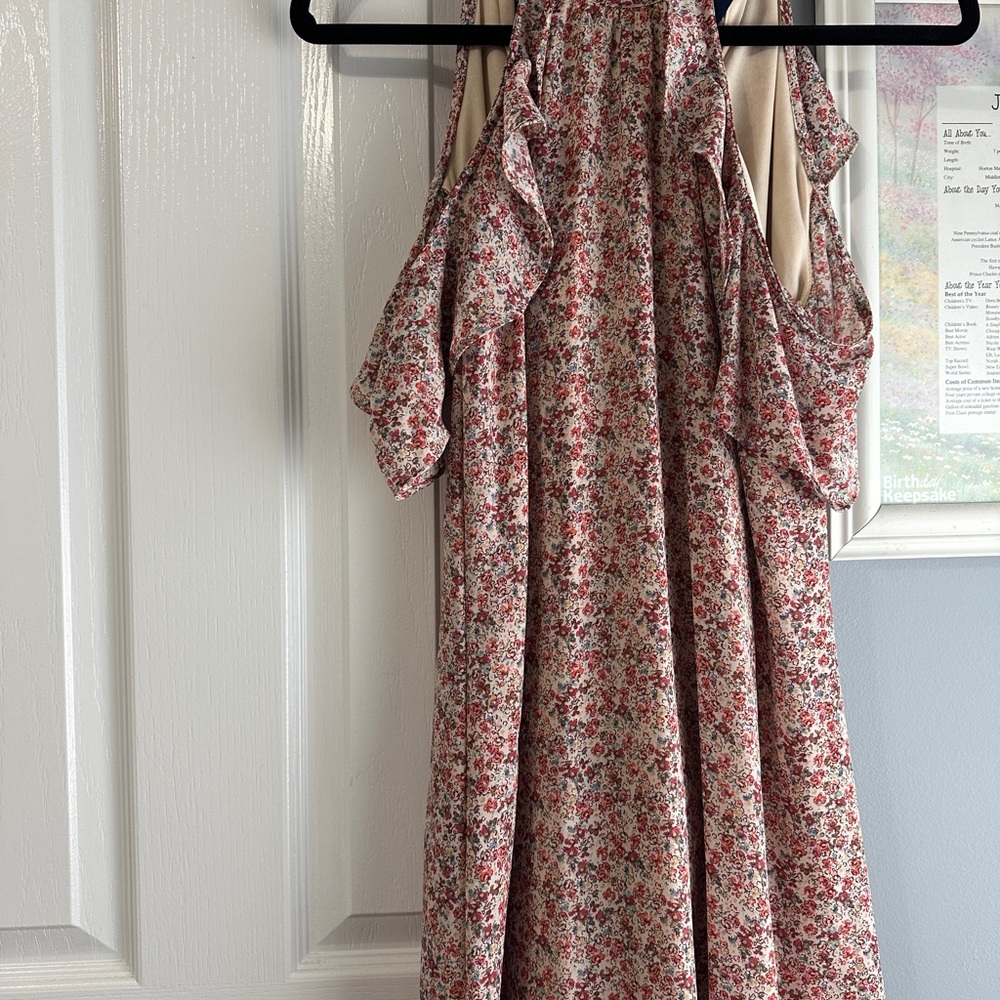 Francesca's Collections Pink Floral Dress